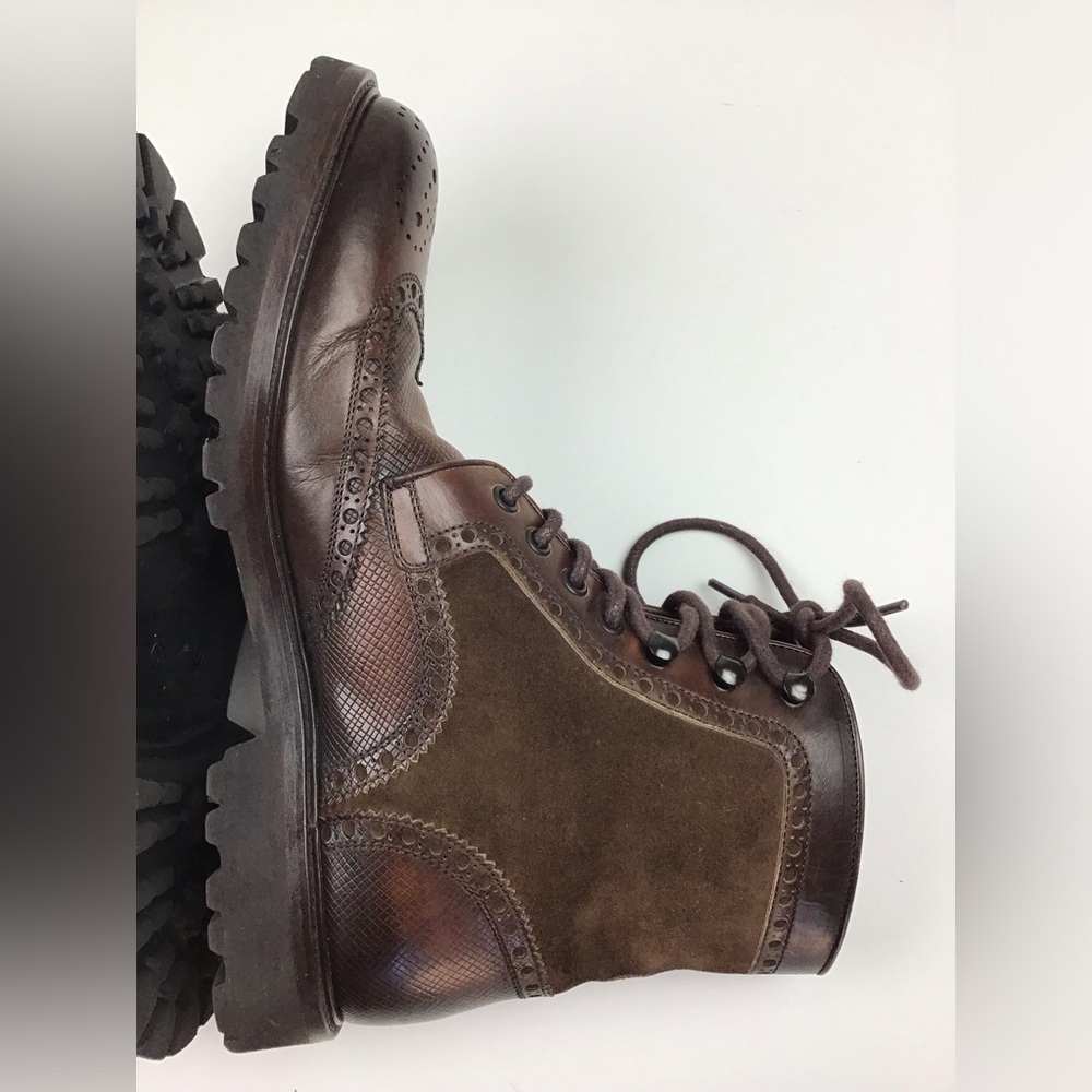 Magnanni Enzo wingtip boots men’s 8 M brown - Picture 6 of 12